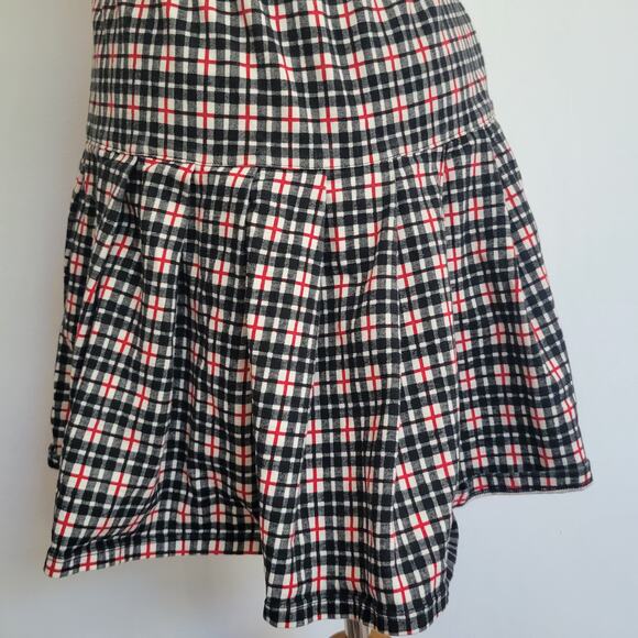 Vintage Y2K School Girl Plaid Skirt 90s Clueless Black Button Front Women Medium - Picture 8 of 10
